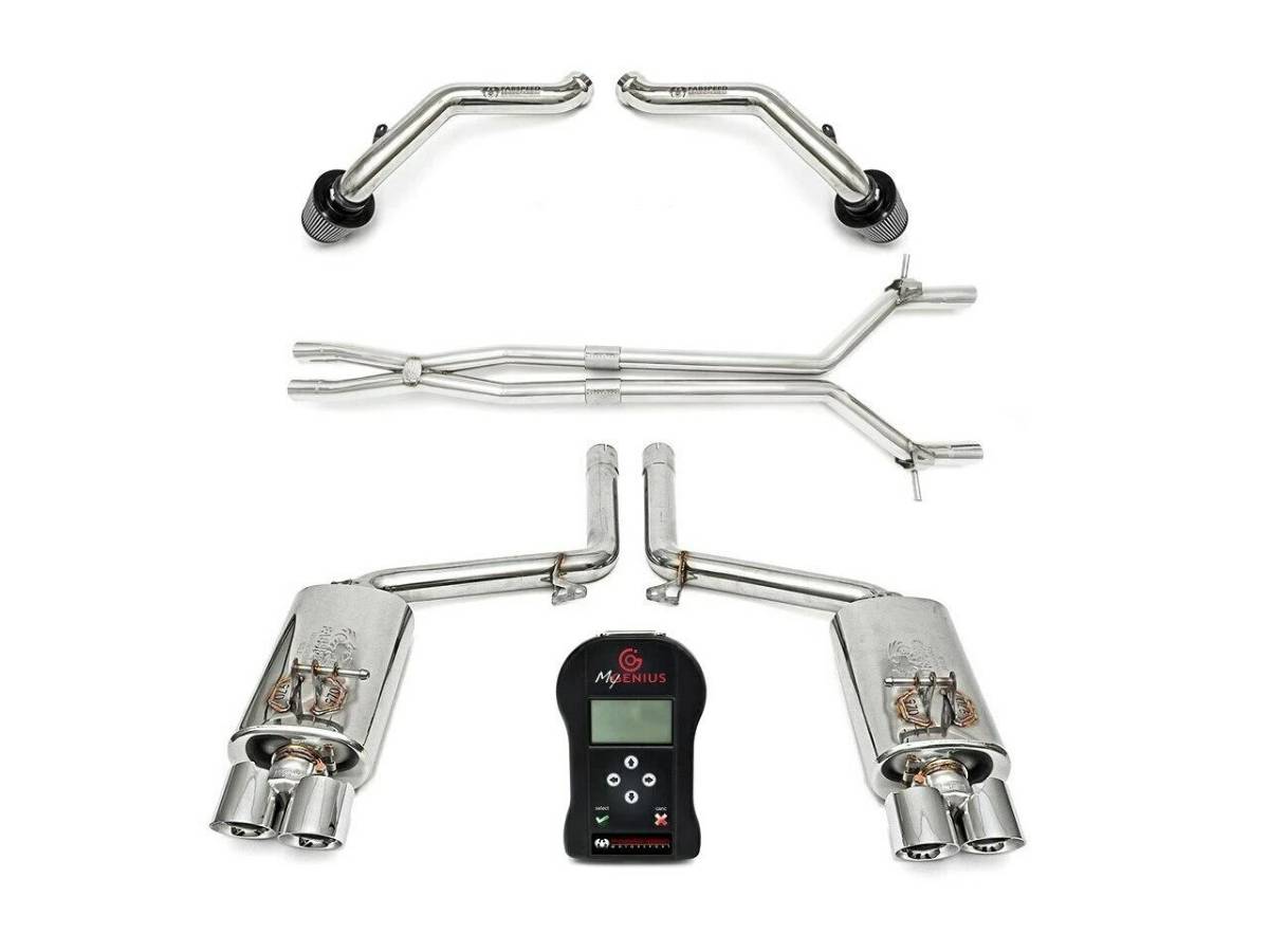 Fabspeed Exhaust Performance Package, Polished Stainless Steel WITH ECU Upgrade. Porsche 970 Panamera S (2010-2013) - 97004420010 - FS.POR.970S.COMPAI, FS.POR.970S.XP, FS.POR.970S.MAXP, FS.POR.970S.ET